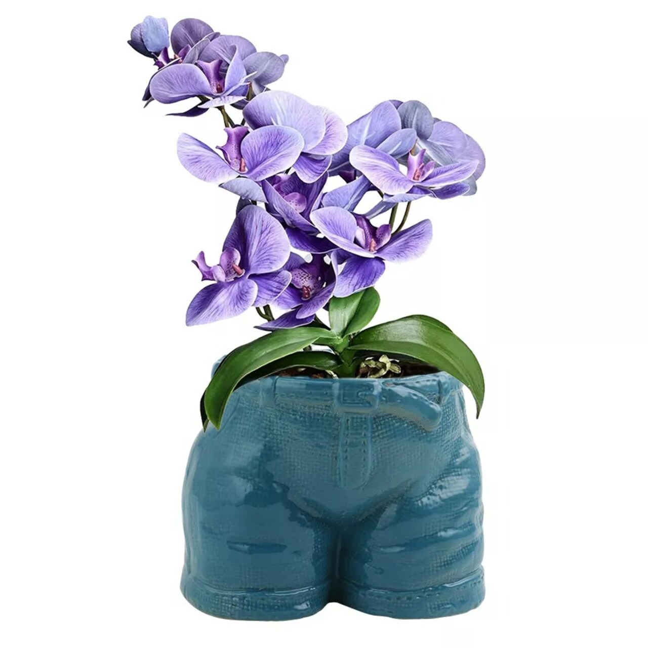 Vintage Short Jeans Design Ceramic Home Garden Decorative Planter Flower Pots